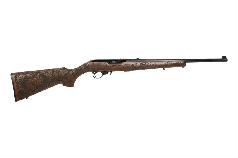 Ruger 10/22 SQUIRREL 22LR BL/WD 18.5 32052 ENGRAVED SQUIRREL
