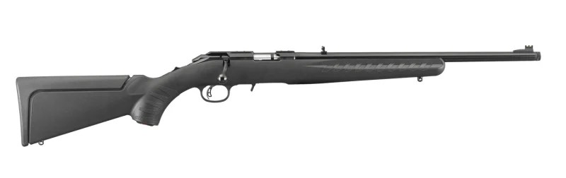 Ruger AMERICAN CPT 22LR BL/SY 18″ TB 8306|COMPACT|THREADED BARREL