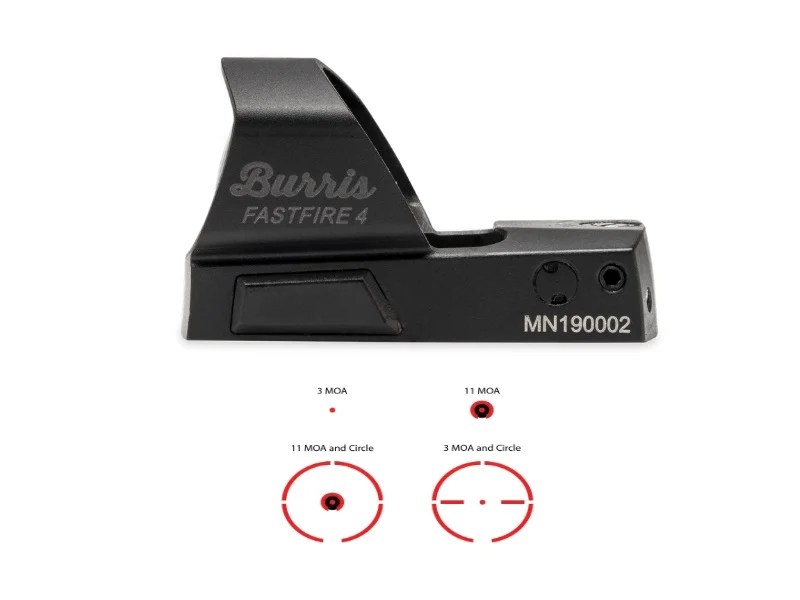 Burris Optics FASTFIRE IV MULTI-RETICLE MULTI RETICLE RED DOT