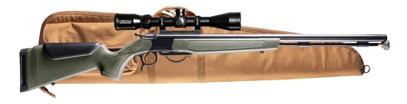 CVA OPTIMA .50CAL BLK/ODG PKG SCOPE PACKAGE