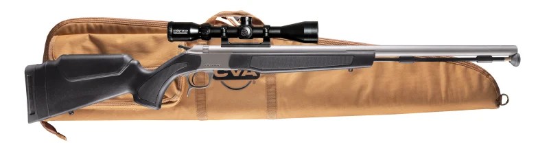 CVA OPTIMA .50CAL SS/BLK PKG SCOPE PACKAGE