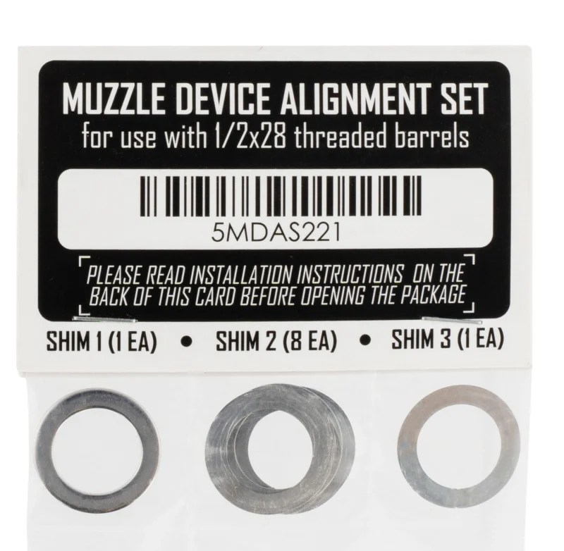 Rugged Suppressors SHIM KIT 1/2X28