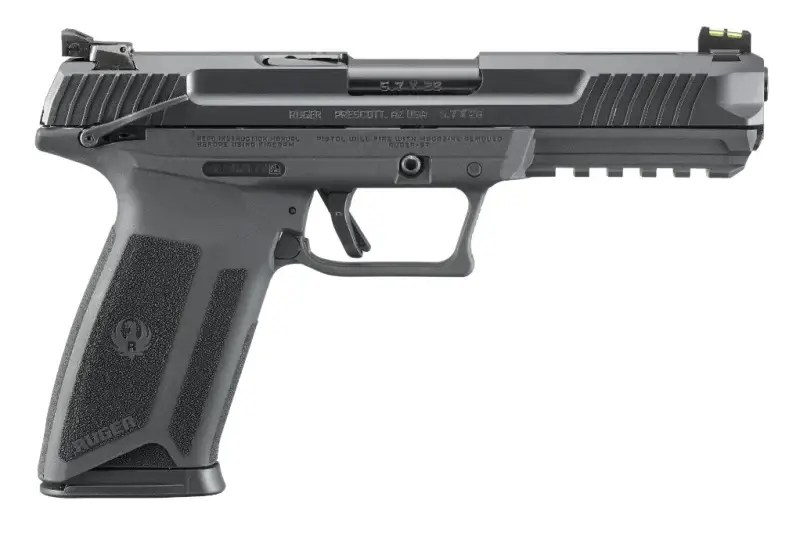 RUGER-57 5.7X28 BLK 5″ 20+1 AS 16401 | 2 MAGS|ACCESSORY RAIL