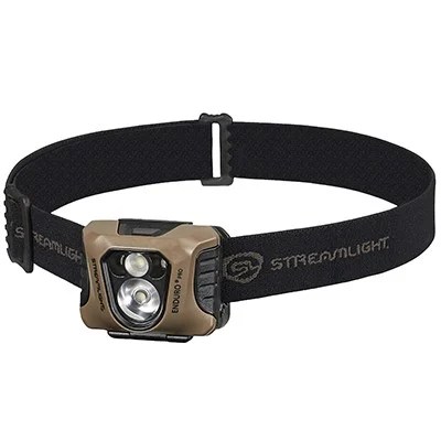 Streamlight ENDURO PRO HEADLAMP COYOTE WHITE & GREEN LEDS | AAA