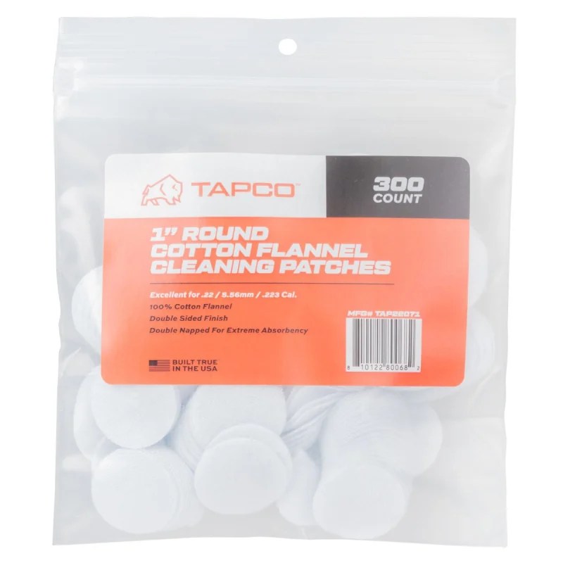 Tapco ROUND PATCHES 1″ 300 COUNT .22 CAL – .270 CAL