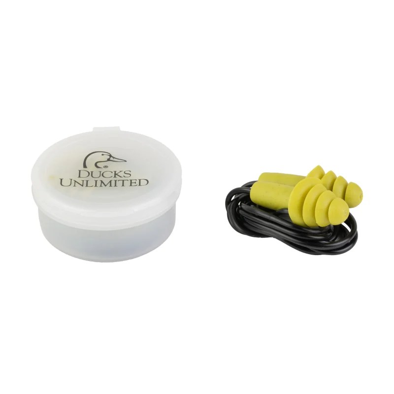 Radians Ducks Unlimited Corded Earplug, Reusable Design, 2 Pair, Green, Comes with Case