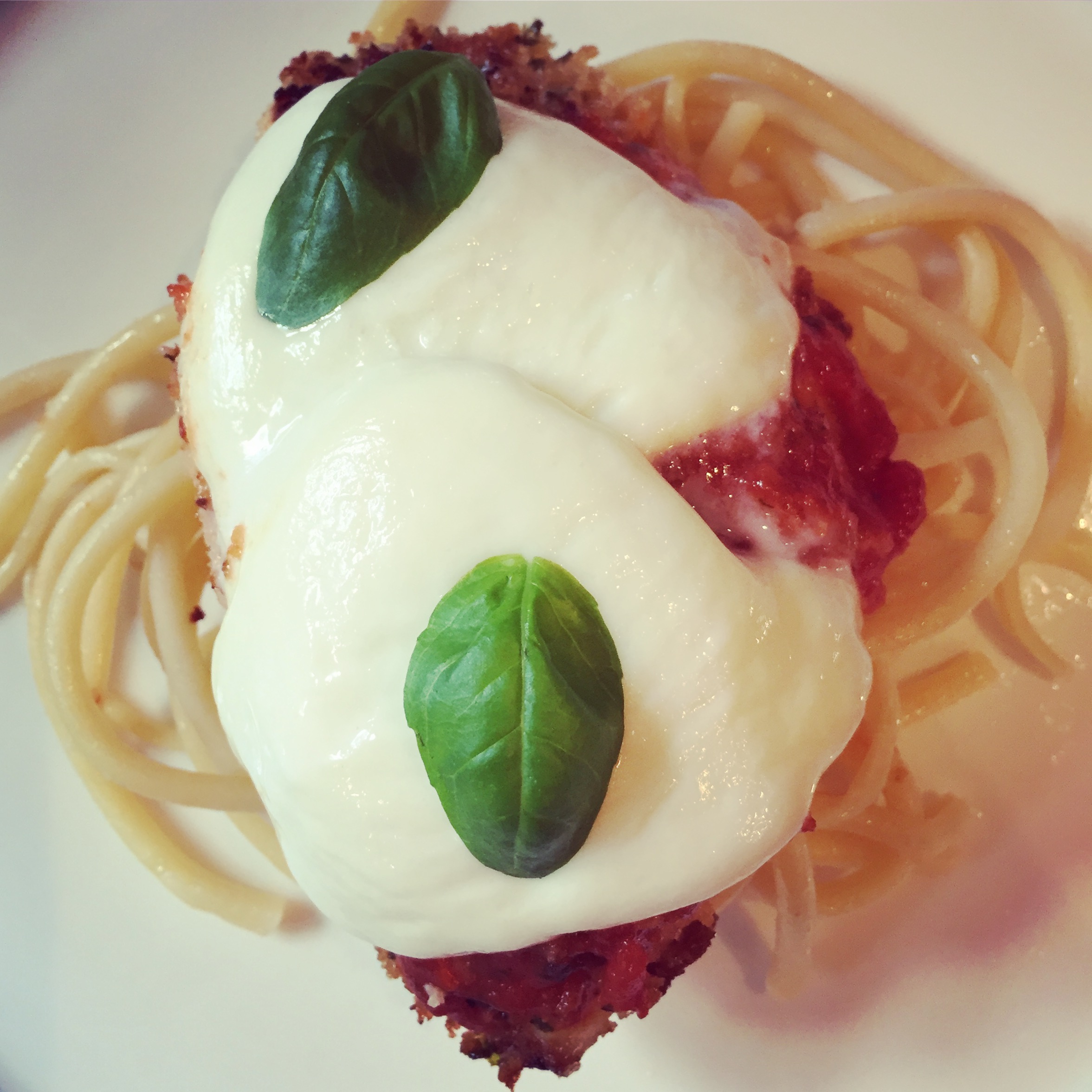 Healthier chicken parmesan