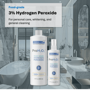 ProH2O2 Food Grade 3% Hydrogen Peroxide by Thrival Labs - A USA-Made Natural Cleaner With No Added Toxic Stabilizers for Medical, Household, and Personal Use 16 ProH2O2 Line