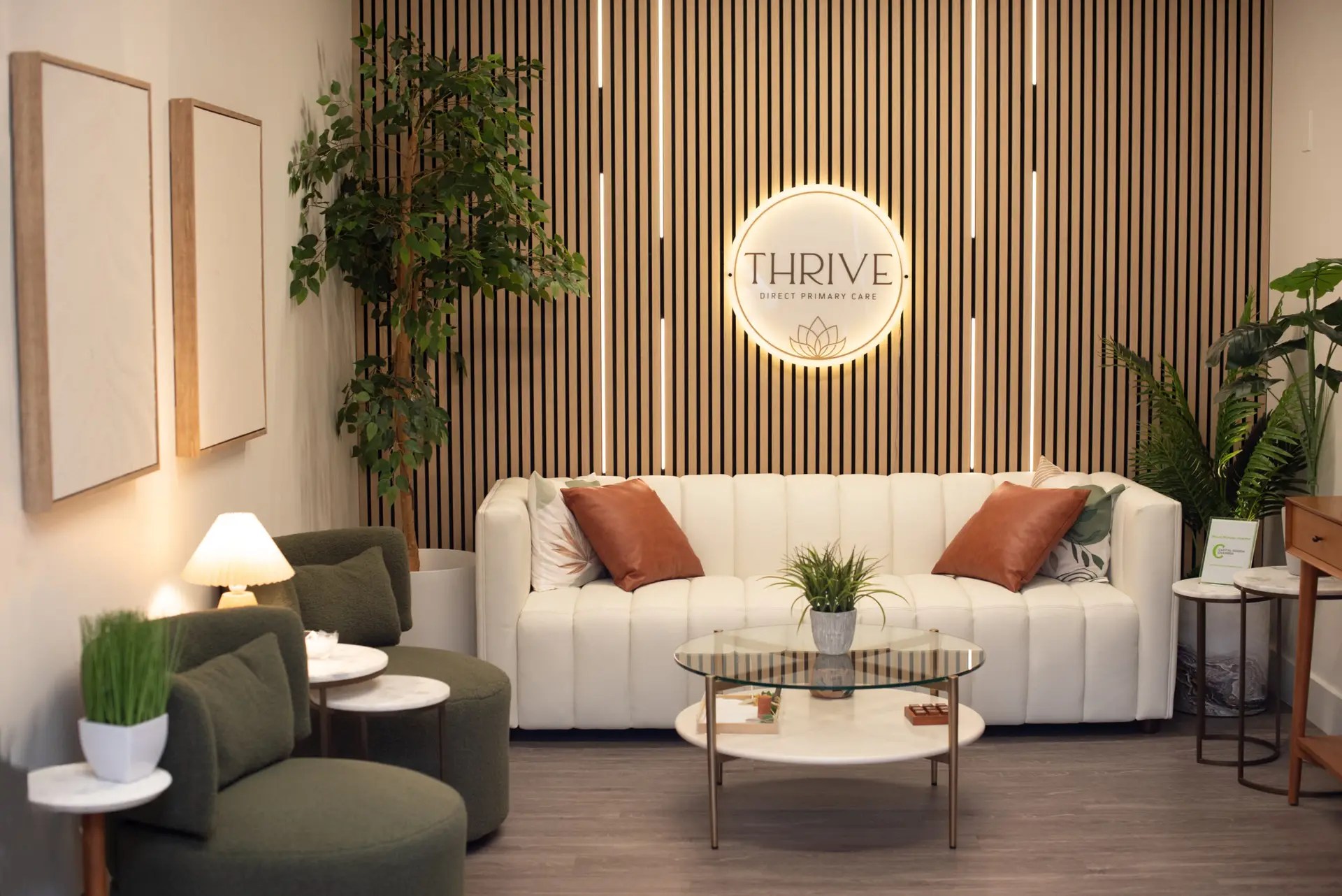 Thrive Direct Primary Care office interior with clear, comfortable design — no surprise bills, just simple monthly membership pricing