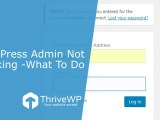 Wordpress Admin Login Not Working Fix The Wp Admin Login Today