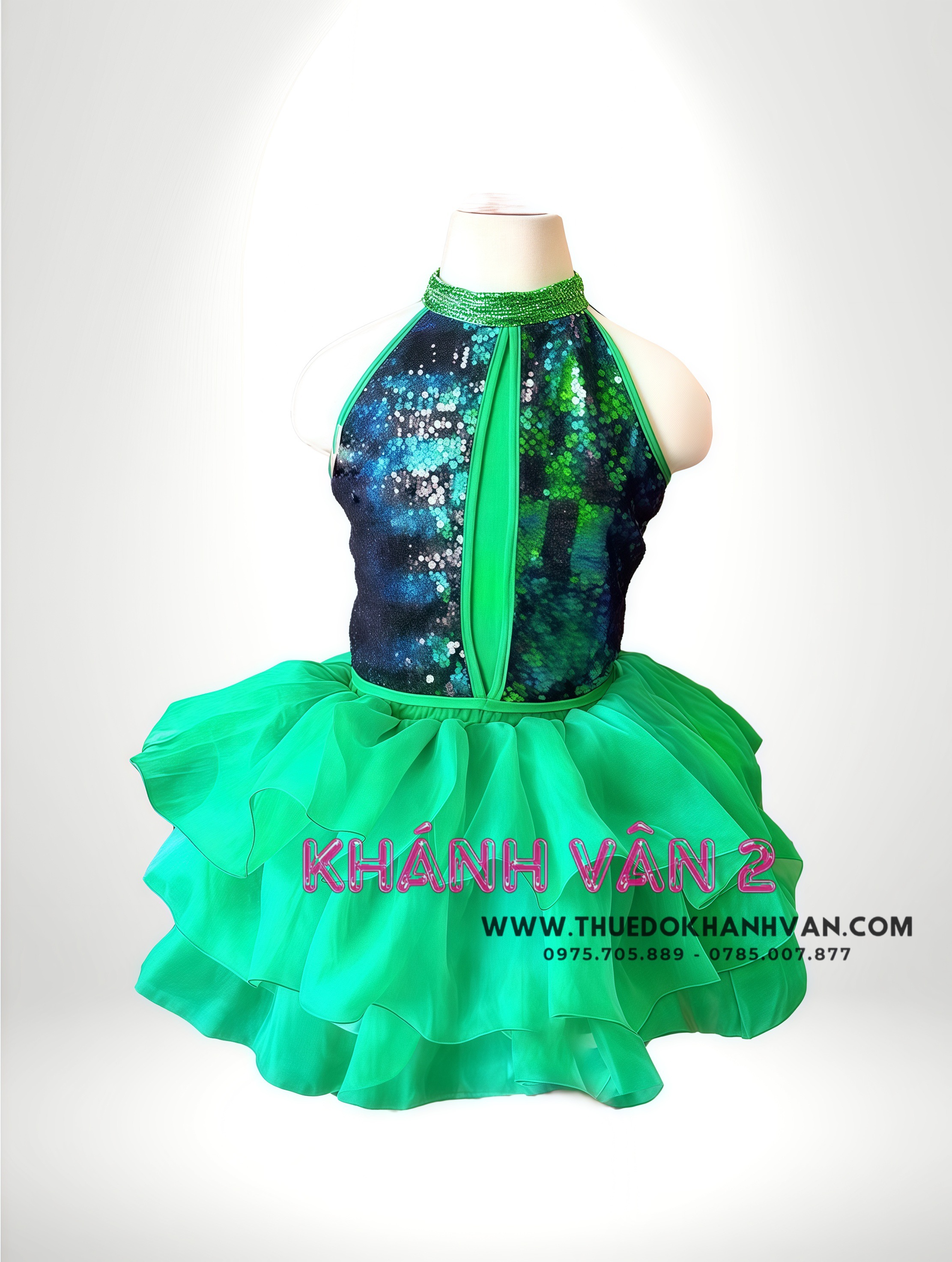 bồng dance rời xanh lá mầm non (D16)