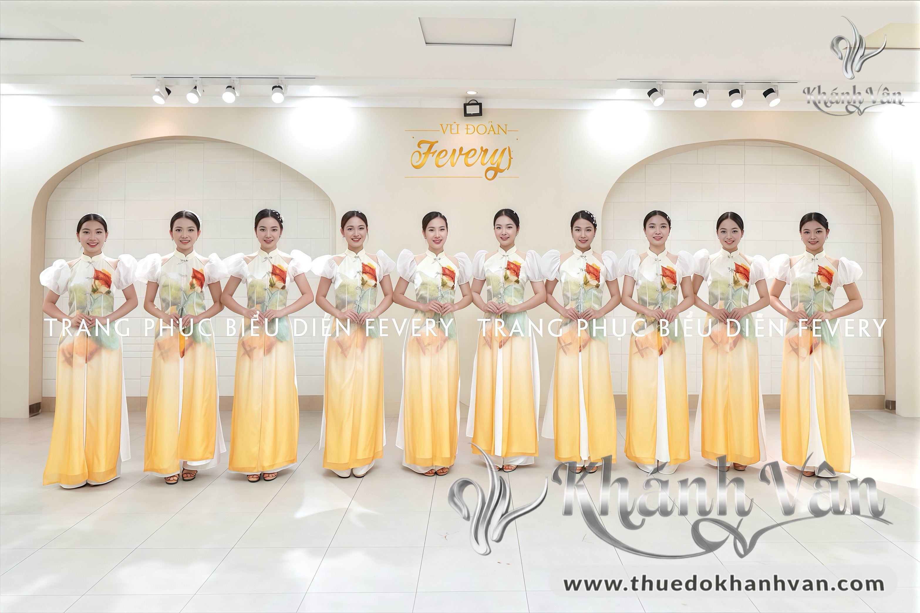 áo dài nữ 3 lớp lớp ngoài lụa tơ sống loang vàng (13) (D16)