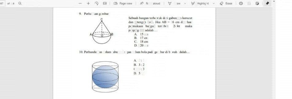 Contoh soal penerapan volume dan luas permukaan gabungan bangun ruang sisi lengkung. Of 174 Q 9 Page View A Re Lihat Cara Penyelesaian Di Qanda