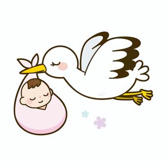 コウノトリイラスト｜無料イラスト・フリー素材なら「イラストAC」