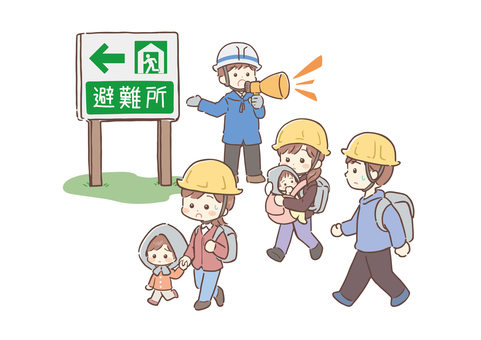 避難訓練 イラストイラスト｜無料イラスト・フリー素材なら「イラストac」