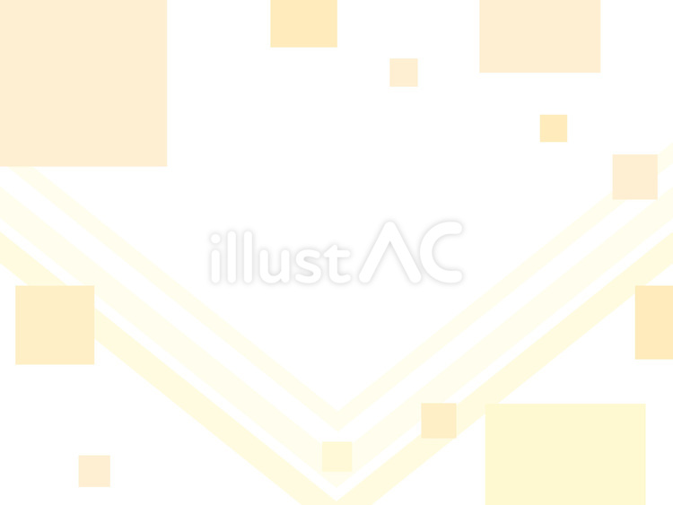 黄色の四角模様とラインのフレーム背景イラスト
