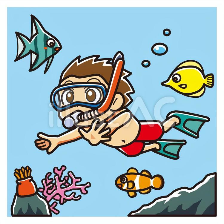 水中遊泳イラスト