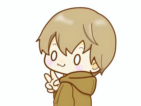 パーカー男子イラスト｜無料イラスト・フリー素材なら「イラストac」