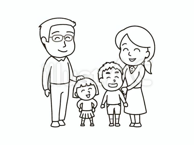 Family word png family word art png cliparts cartoons. 4 People Family Parent And Child Black And White 1056493 Free Download Illustac