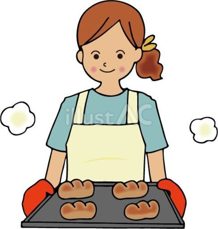 パンを焼く人イラスト