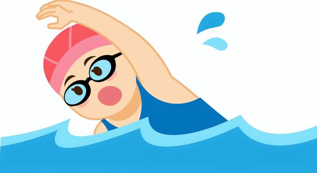 水泳部イラスト／無料イラスト/フリー素材なら「イラストac」
