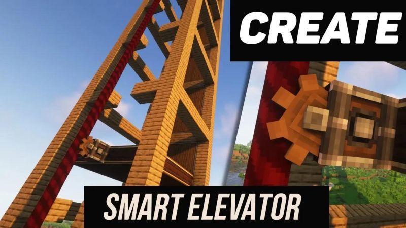Minecraft Create Mod Realistic Elevator With Call Buttons Tutorial - Perfect City Art - Desktop
