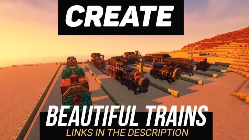 Create Mod How To Make The Fastest Train Tutorial Guide Minecraft Java Edition - Classic Ocean Design - 4K