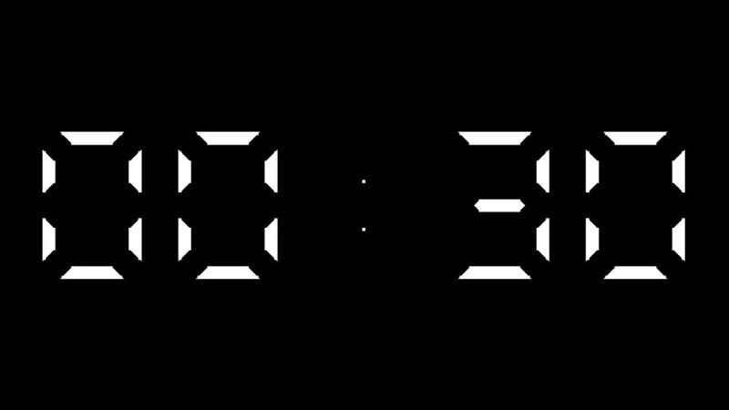 30 Minute Digital Timer Count Up Countup Timer 30 Min 4k - Desktop Ocean Wallpapers for Desktop