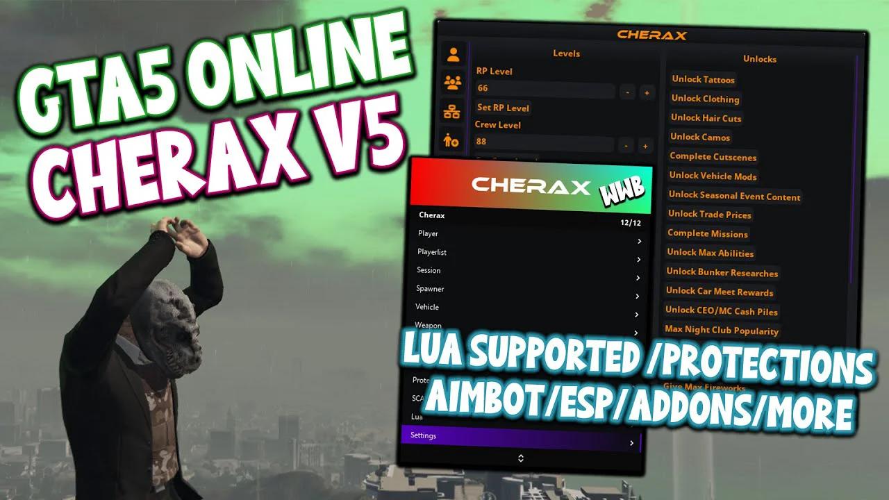 CHERAX V5 Mod Menu Paid GTA 5 1 67 Undetected LUA SHV ADDONS 7xKb7V YWnI