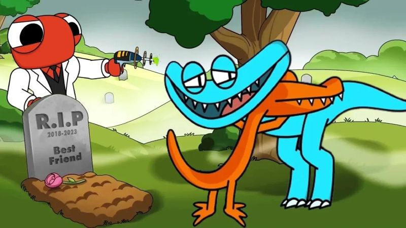 Cyan Sad Origin Story Rainbow Friends 2 Music Animation Youtube - Premium Minimal Art Gallery - High Resolution