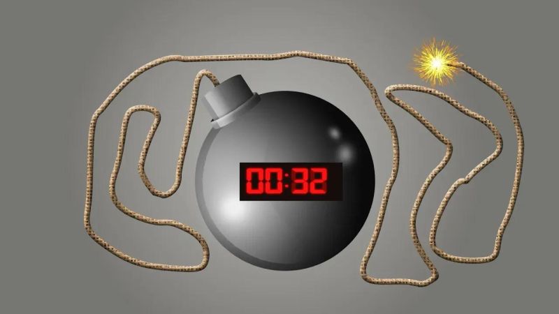 2 Minute Timer With Bomb Explosion No Copyright - Perfect Colorful Texture - Mobile