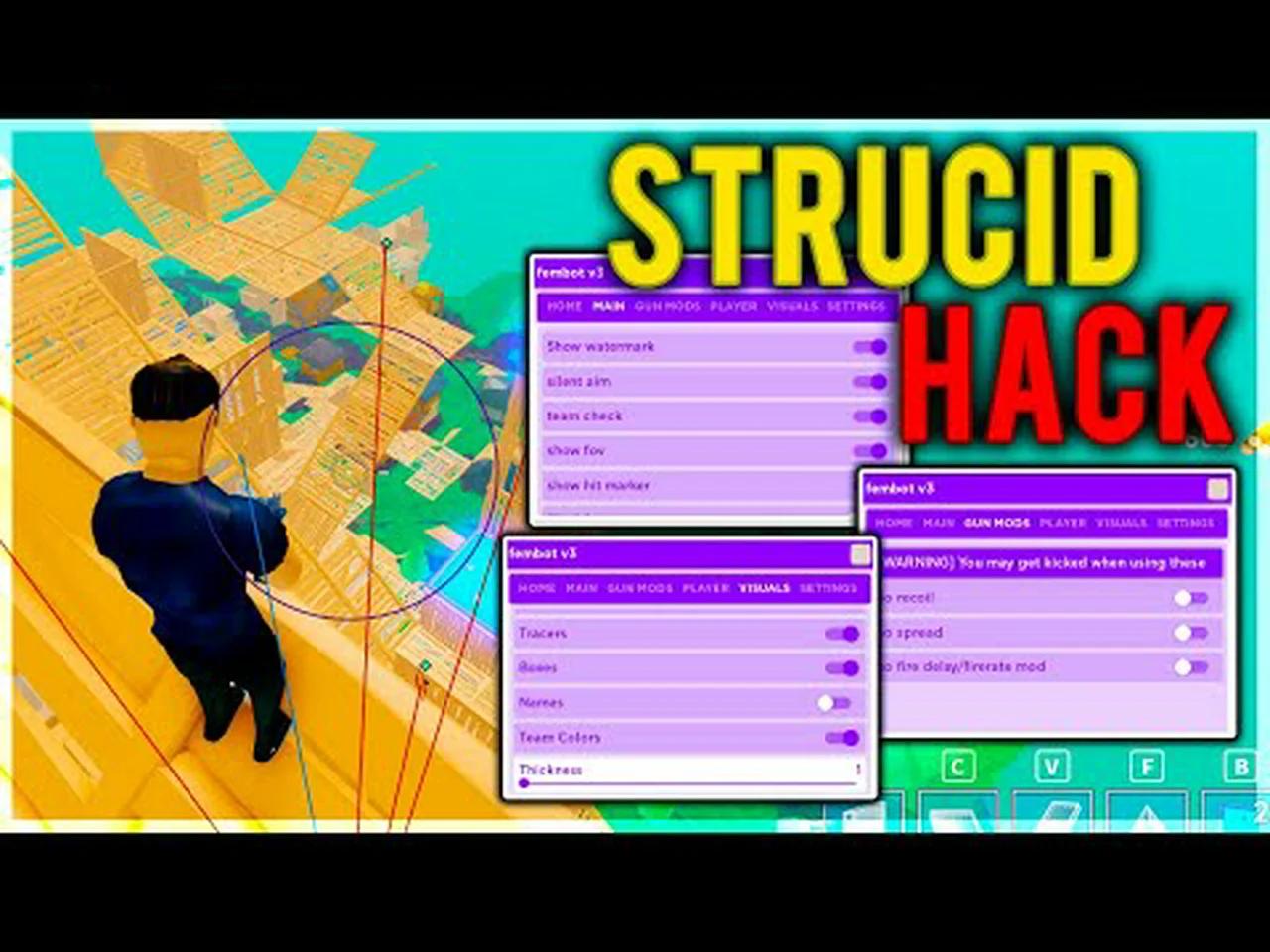 ROBLOX STRUCID HACK GUI SCRIPT AIMBOT SILENT AIM KILL ALL MORE BgIjLDr N6A