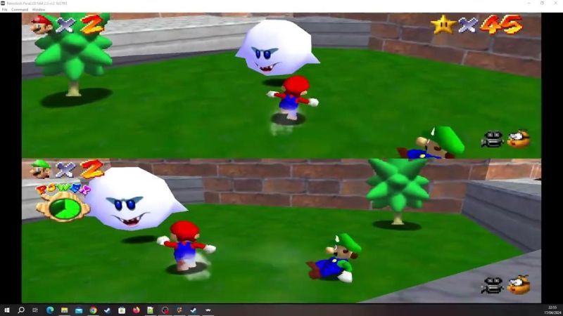 Super Mario 64 Splitscreen Multiplayer - Premium Mountain Art Gallery - Ultra HD