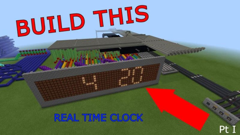 Realistic Time Clock Minecraft Resource Pack - Geometric Wallpaper Collection - High Resolution Quality