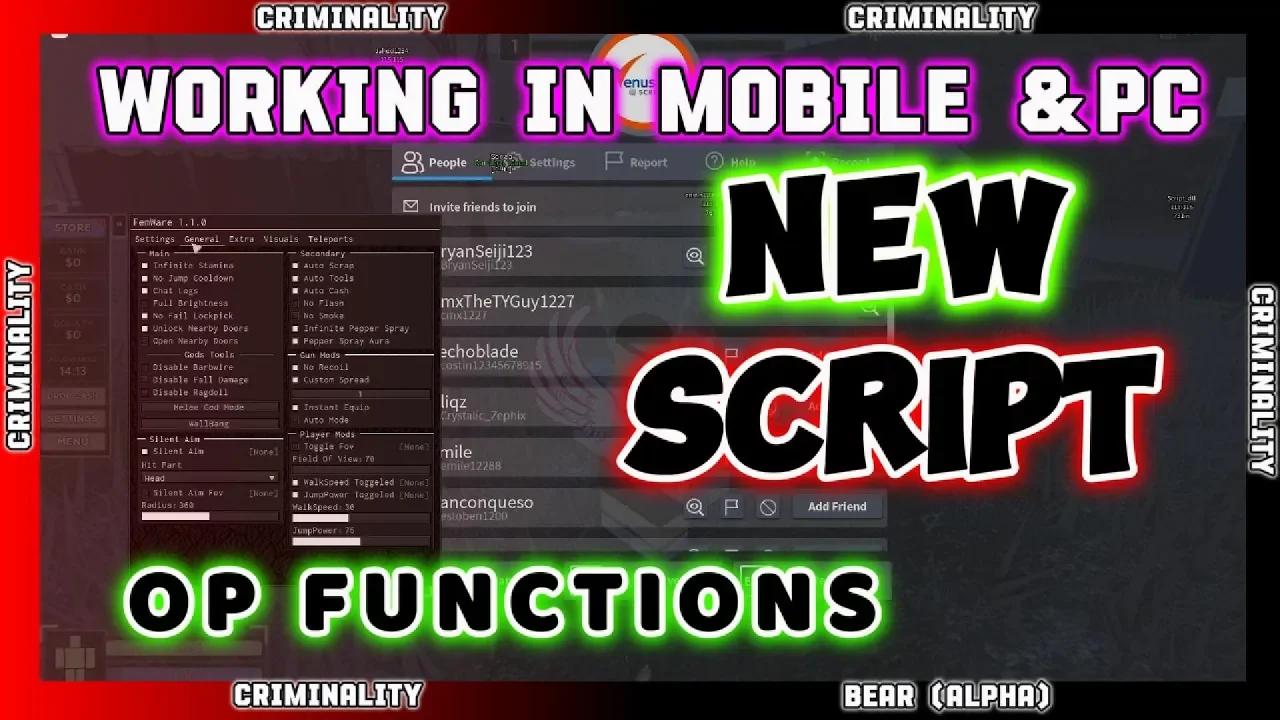 2024 Criminality New Script Maximize Your Roblox Gameplay New K N9FVgA9Uw