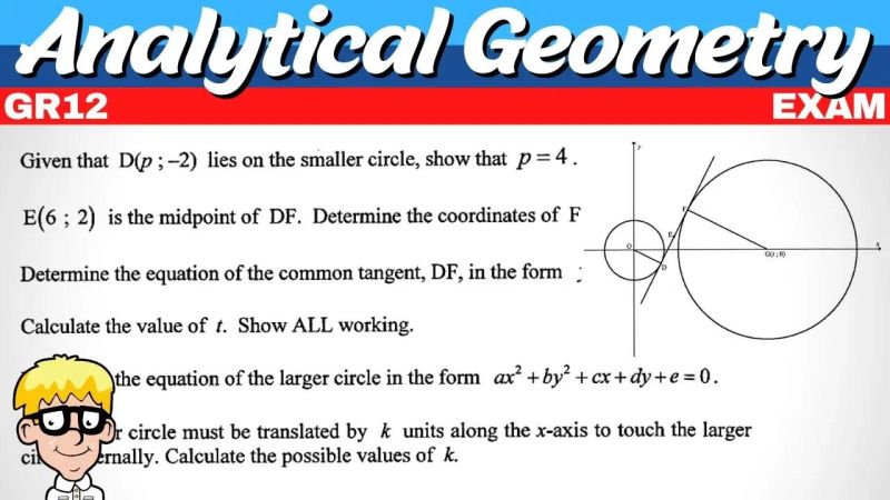 Analytical Geometry Grade 12 Exam Question - Premium Gradient Illustration Gallery - 8K