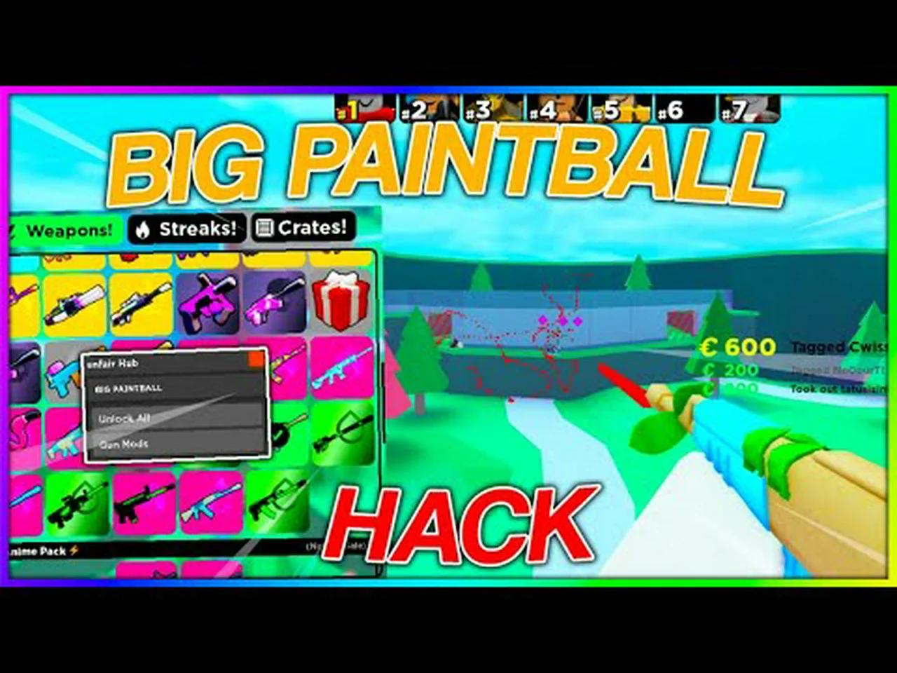 INSANE Roblox Big Paintball HACK SCRIPT GUI KILL ALL UNLOCK ALL SMqu8eOL1hg