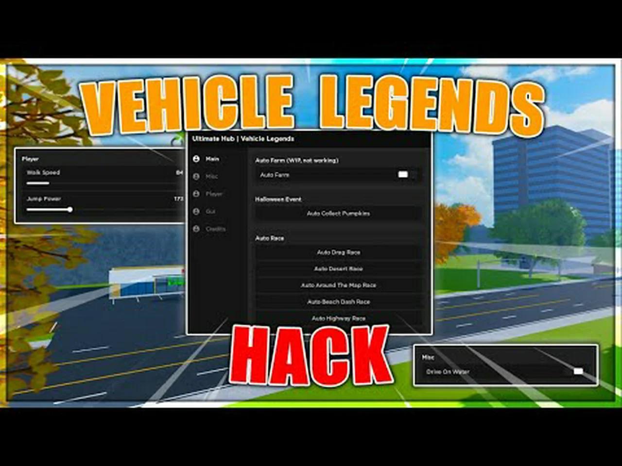 NEW Vehicle Legends Script Hack Auto Farm Infinite Credits Auto SeIiGgI78Yg