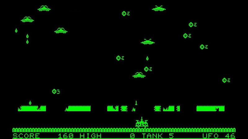 Sharp Mz 80a Game Asteroids 1981 - Geometric Illustration Collection - Mobile Quality