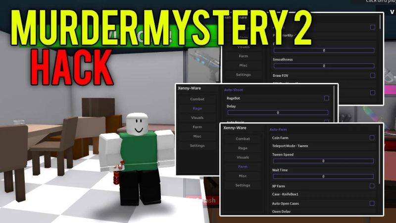 Murder Mystery 2 Script Hack Roblox Auto Farm Atualizado - Perfect Sunset Background - 8K