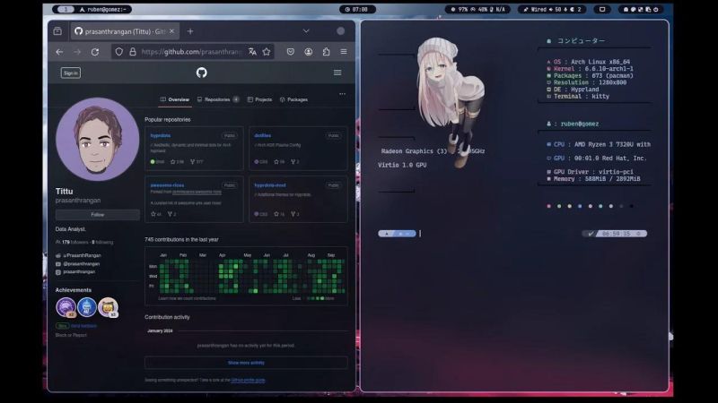 Arch Linux Hyprland Script De Instalaci N F Cil Iii - Gorgeous HD Dark Illustrations | Free Download
