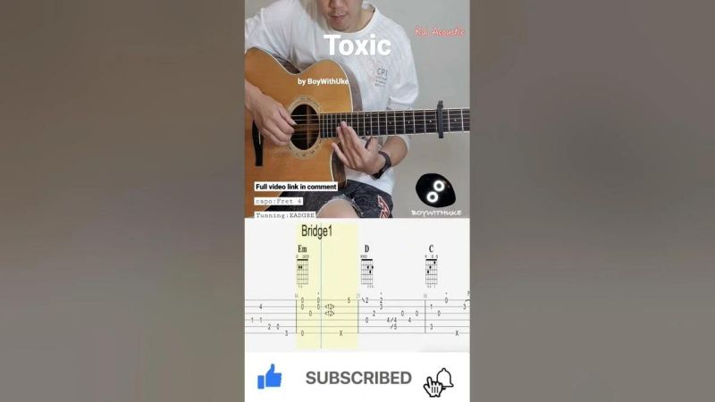 Toxic Boywithuke Ukulele Fingerstyle Tutorial Ukulele Tutorial - Download Creative Dark Design | Retina
