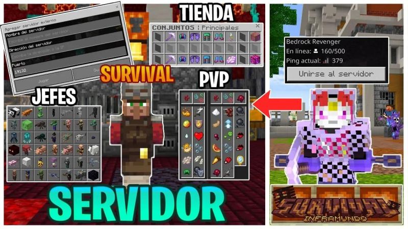 Servidor Survival Custom Para Minecraft Bedrock Java 1 20 Hyronic - 4K City Patterns for Desktop