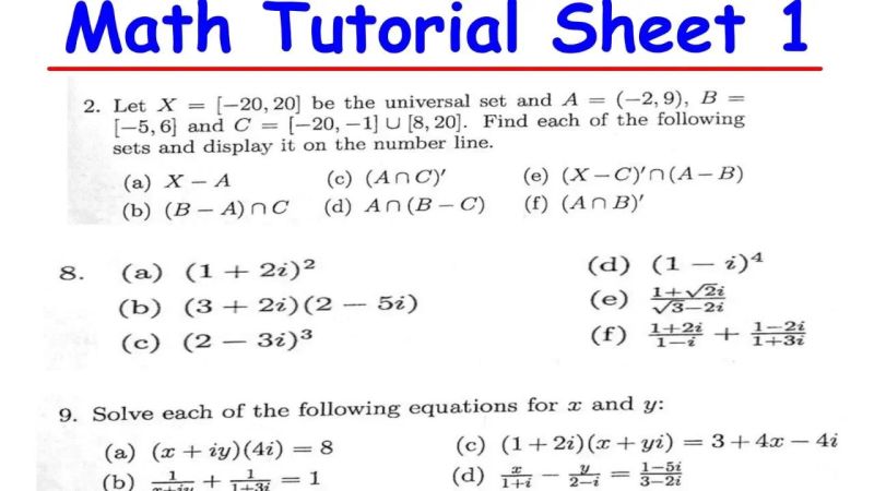 Math1120 Tutorial Sheet 1 2024 - Light Design Collection - Full HD Quality