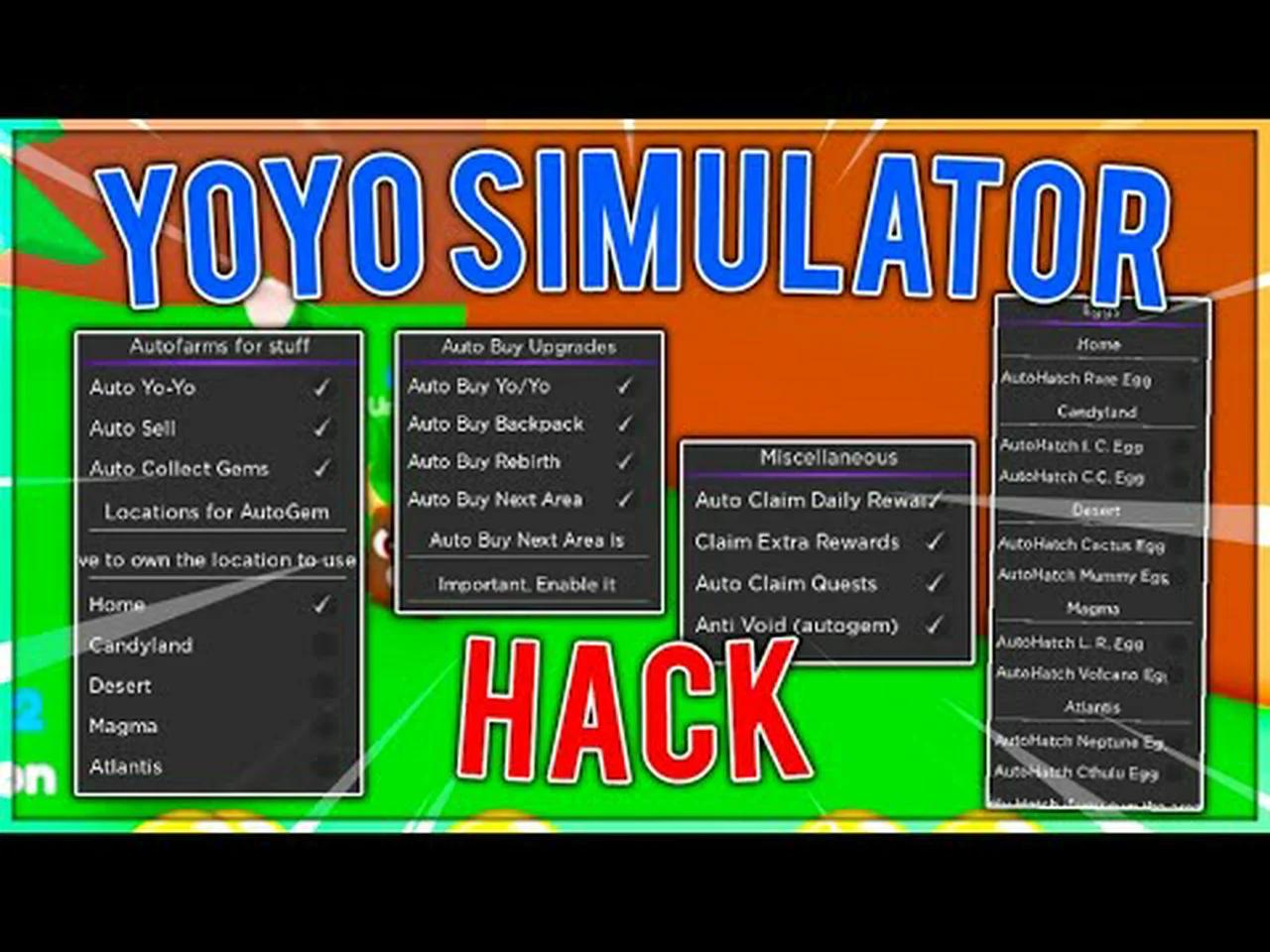 ROBLOX YoYo Simulator Hack Script GUI Auto Farm Auto Buy Eggs Auto AGagztHu8bE