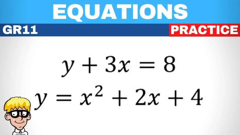 Simultaneous Equations Grade 11 Exam - Gorgeous Colorful Illustration - Retina