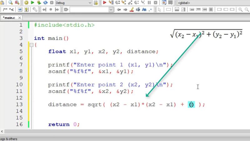 Programmers Area C Program To Calculate Distance Between Two Points - Download Classic Gradient Photo | HD