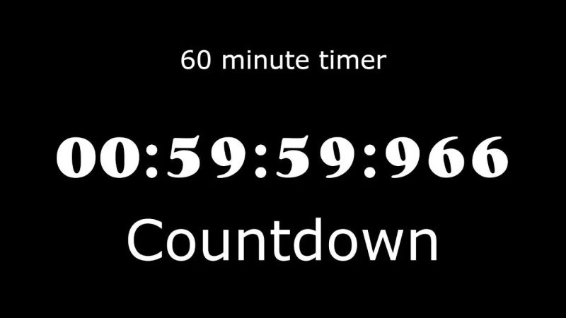 1 Hour Count Down Timer 4k 60 Min Count Down Timer Countup Timer - Best Space Pictures in 8K