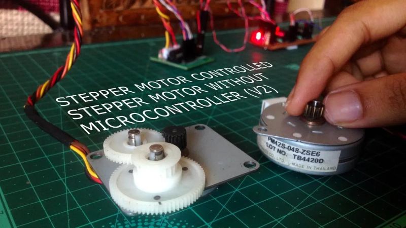 Stepper Motor Controlled Stepper Motor Without Microcontroller - Premium Geometric Design Gallery - Full HD