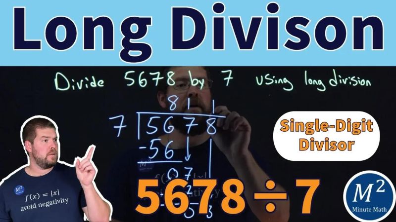 Single Digit Division Explained - 4K Colorful Illustrations for Desktop